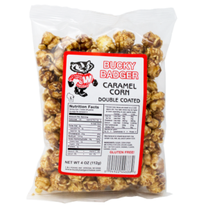 4 oz. Bucky Badger Caramel Popcorn | Westby Cooperative Creamery
