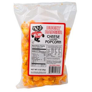 2 oz. Bucky Badger Cheddar Popcorn | Westby Cooperative Creamery