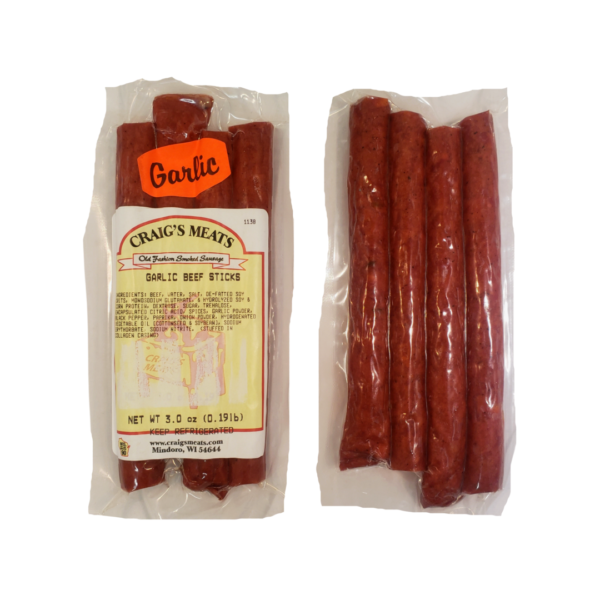 Craig's Meats Garlic Beef Stick | Westby Cooperative Creamery