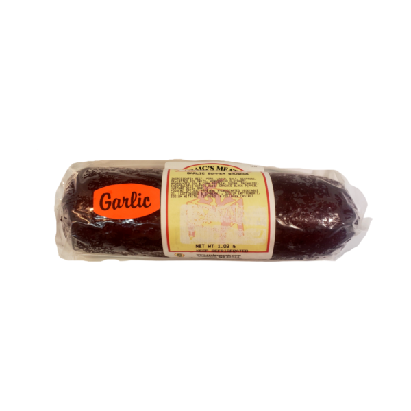 16 oz. Craig's Meats Garlic Summer Sausage | Westby Creamery