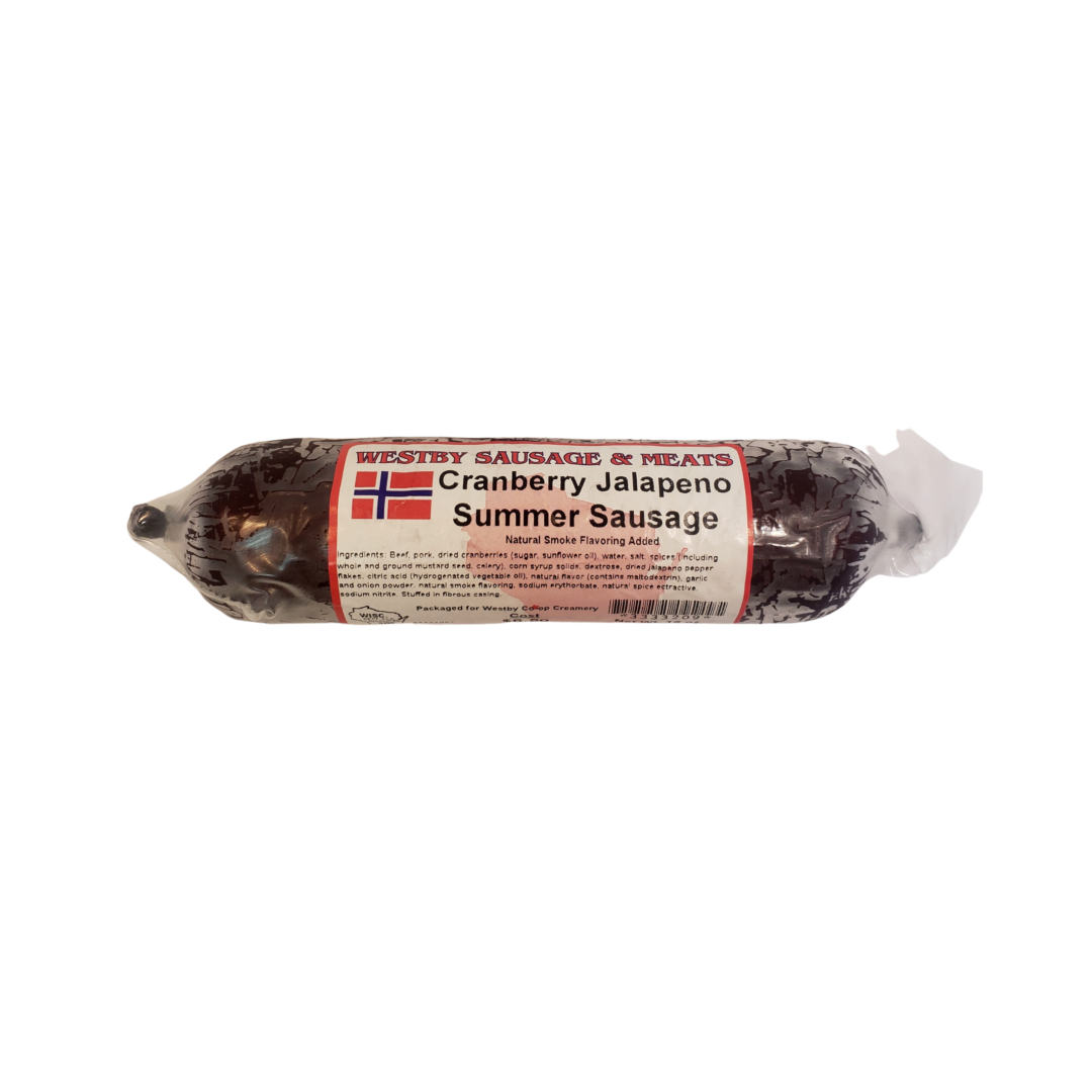 12 oz. Westby Cranberry Jalapeno Summer Sausage | Westby Creamery
