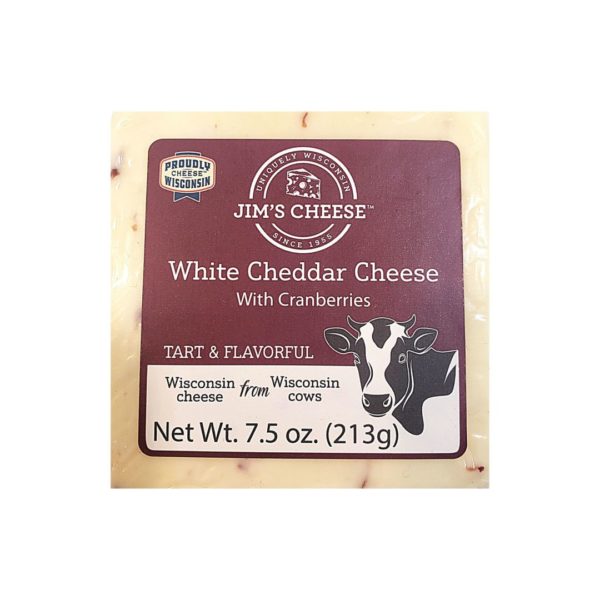 7.5 oz. Cranberry White Cheddar Cheese | Westby Cooperative Creamery