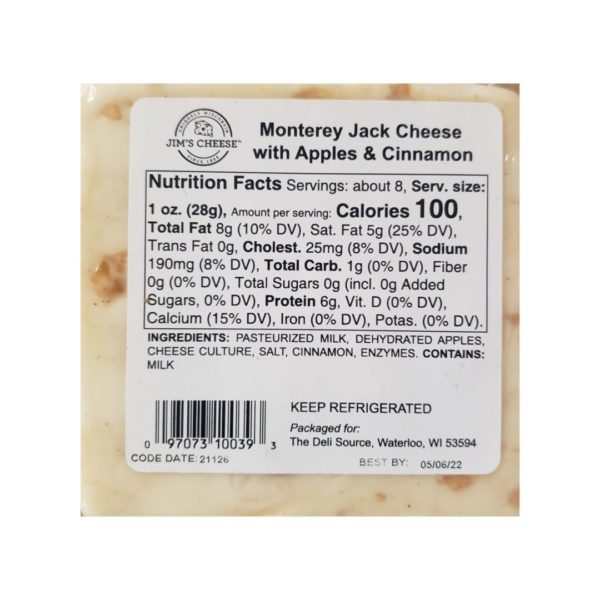 Monterey Jack Cinnamon Apple Cheese