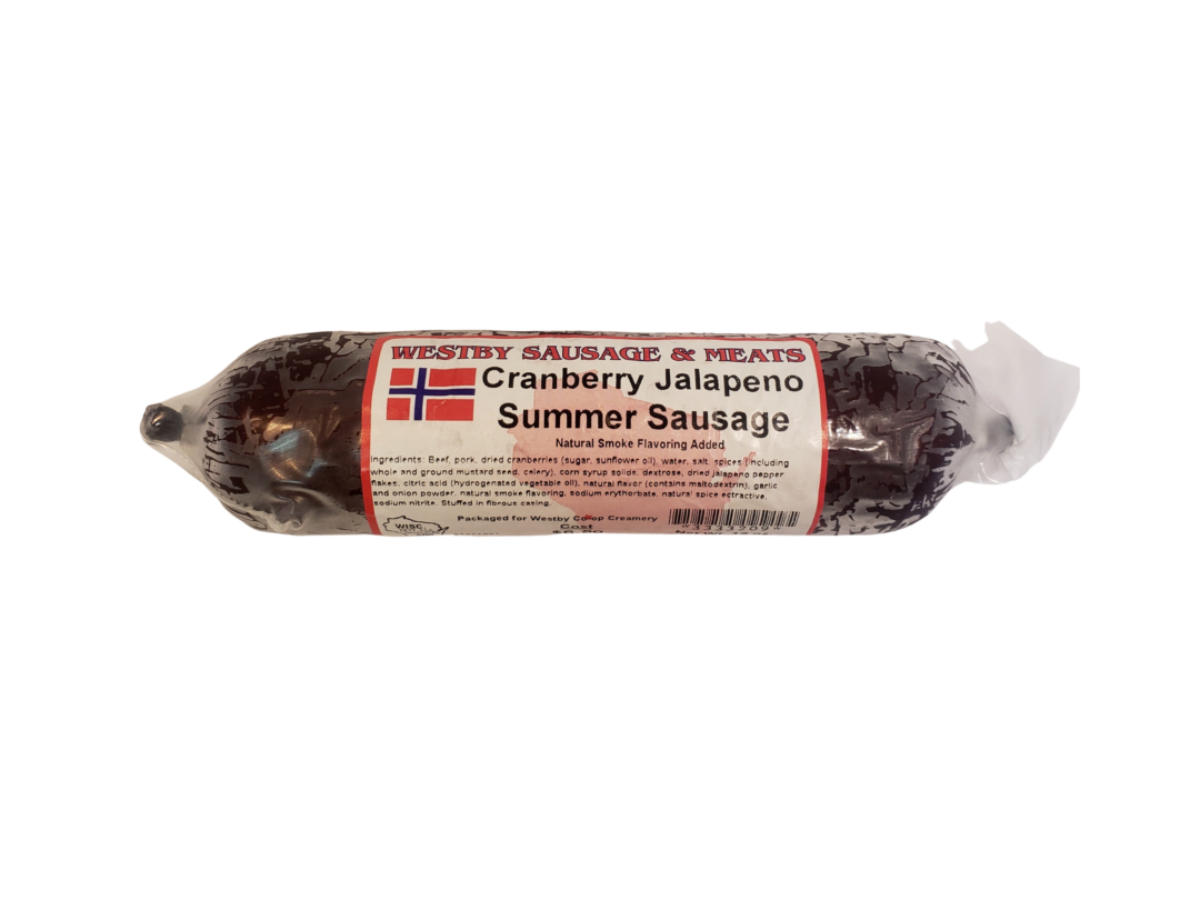 12 oz. Westby Cranberry Jalapeno Summer Sausage | Westby Creamery
