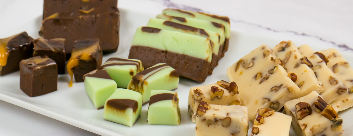 Assortment of locally made fudge available for purchase online and at the Westby Cooperative Creamery Retail Store.
