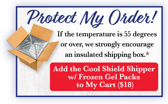 Protect your Westby Cooperative Creamery order with a Cool Shield shipping box with ice packs.