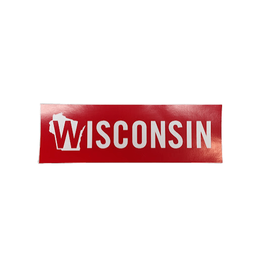 Bumper Sticker - Red Wisconsin