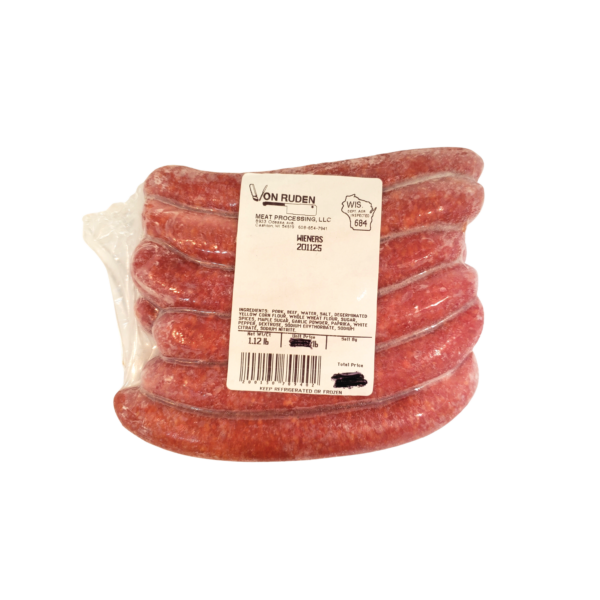 1 lb Package of Von Ruden Wieners.
