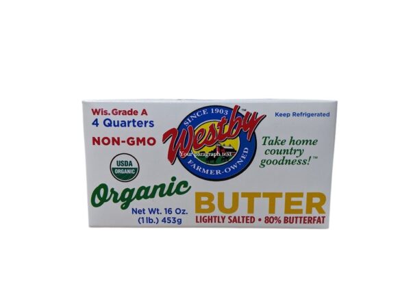 Westby Creamery Stick Butter - Organic 1 lb.