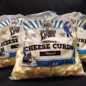 WW Homestead Dairy natural flavored cheese curds available at the Westby Creamery retail store.