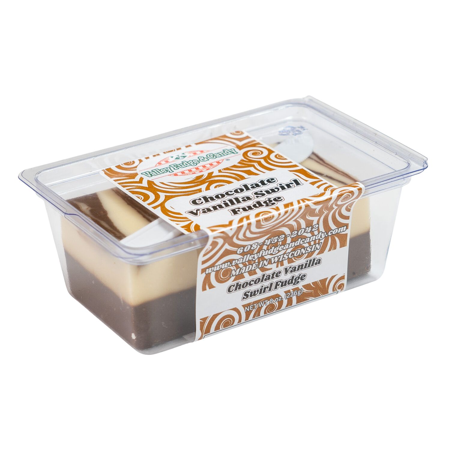 Valley Fudge and Candy Company Chocolate Vanilla Swirl Fudge
