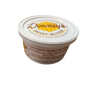 Container of Downey's Honey Butter Cinnamon Honey Butter.